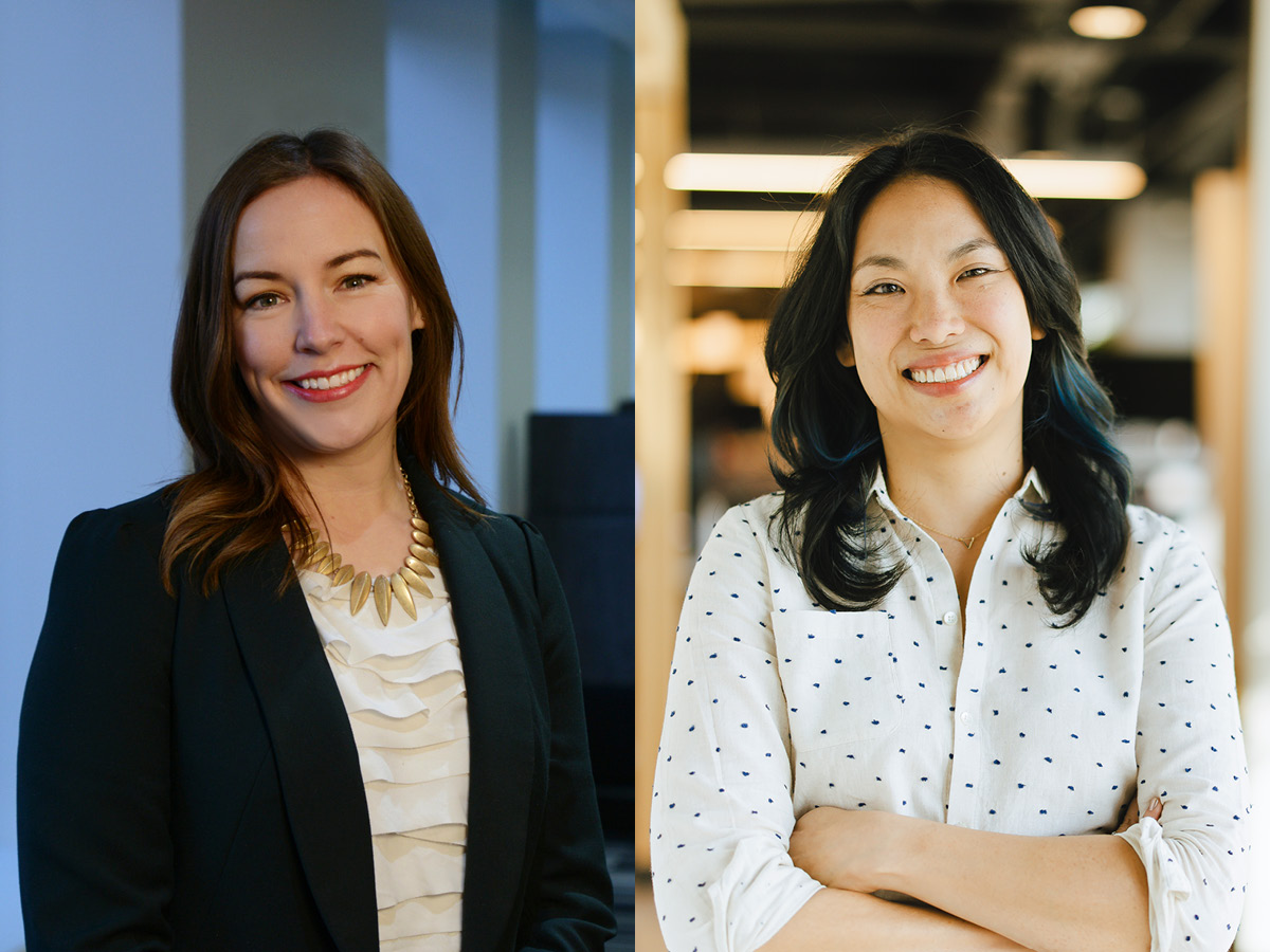 Senior Principal and Chief Human Resources Officer Molly Johnson (left) and Associate and Project Research Manager Helen Ho, Ph.D, EDAC (right)